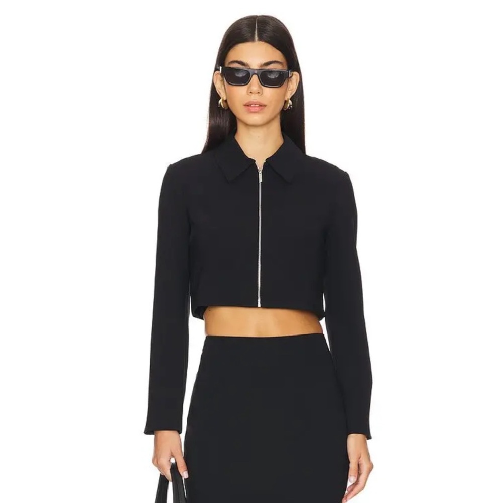 Amanda Uprichard Jackson Black Collared Jacket S